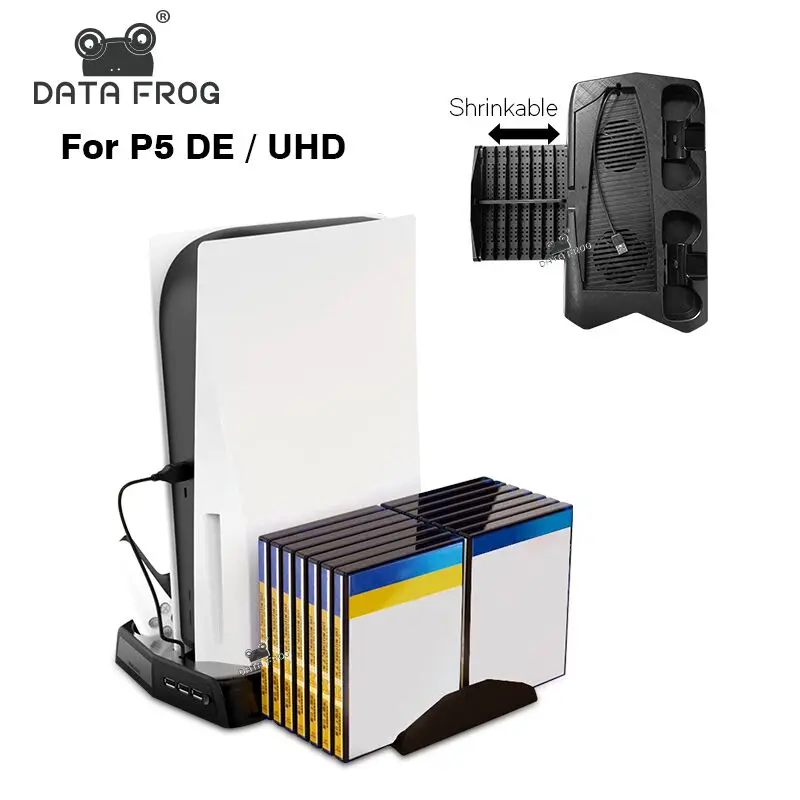 Data Frog Cooling Fan Stand Charging Station For PS5 Game Console Cooler Vertical Stand Holder Bracket For Sony Playstation 5 
Data Frog Cooling Fan Stand Charging Station For PS5 Game Console Cooler Vertical Stand Holder Bracket For Sony Playstation 5