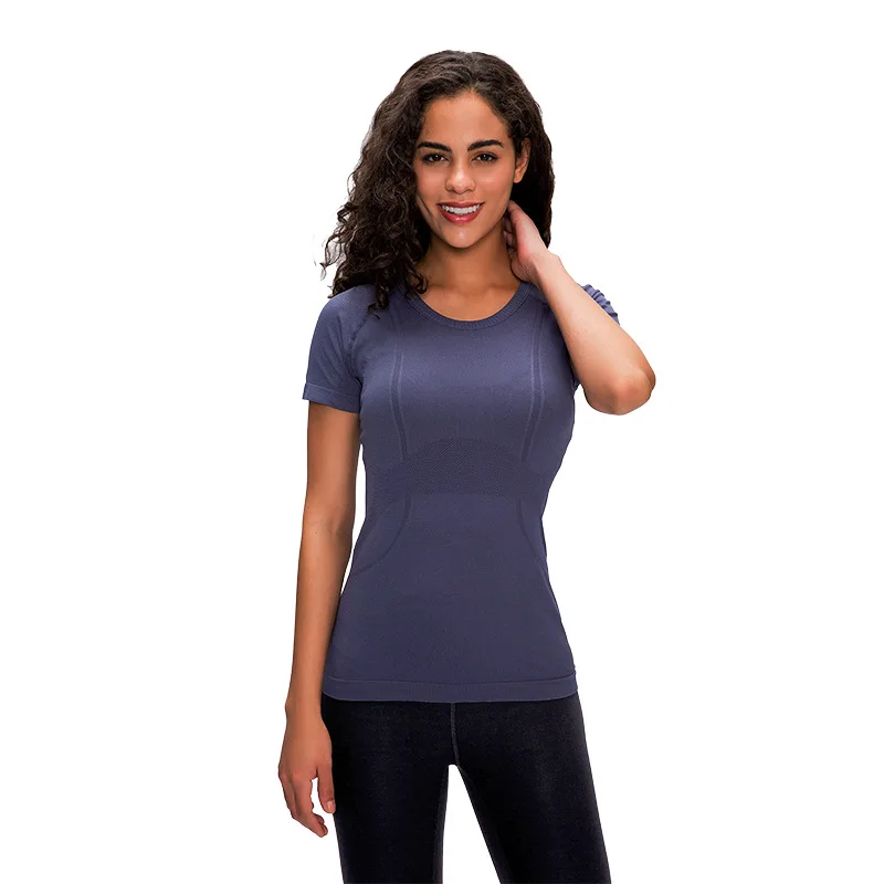 Ladies Short Sleeve Round Neck Sports T-Shirt Running Fitness Top Slim Breathable Yoga Short Sleeve
Ladies Short Sleeve Round Neck Sports T-Shirt Running Fitness Top Slim Breathable Yoga Short Sleeve