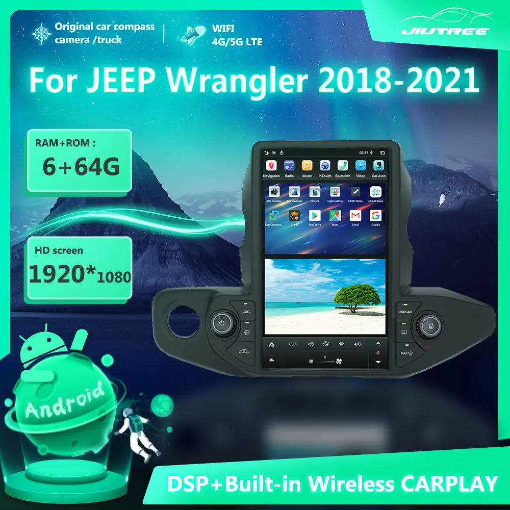 Android car radio 2din For JEEP Wrangler 2018 2019 2020 2021 multimedia car DVD player Stereo receiver GPS navigator Head Unit
Android car radio 2din For JEEP Wrangler 2018 2019 2020 2021 multimedia car DVD player Stereo receiver GPS navigator Head Unit