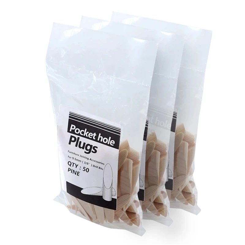 50Pcs Pine Wood 9.5mm Pocket Hole Plug with Bag Furniture Jointing Accessories for 9.5mm Drill Bits
50Pcs Pine Wood 9.5mm Pocket Hole Plug with Bag Furniture Jointing Accessories for 9.5mm Drill Bits