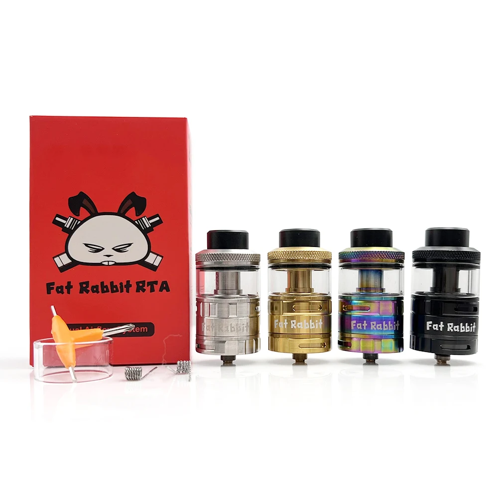 Fat Rabbit RTA Tank 5.5ML Single and Dual Coils Postless Building Deck Atomizer
Fat Rabbit RTA Tank 5.5ML Single and Dual Coils Postless Building Deck Atomizer