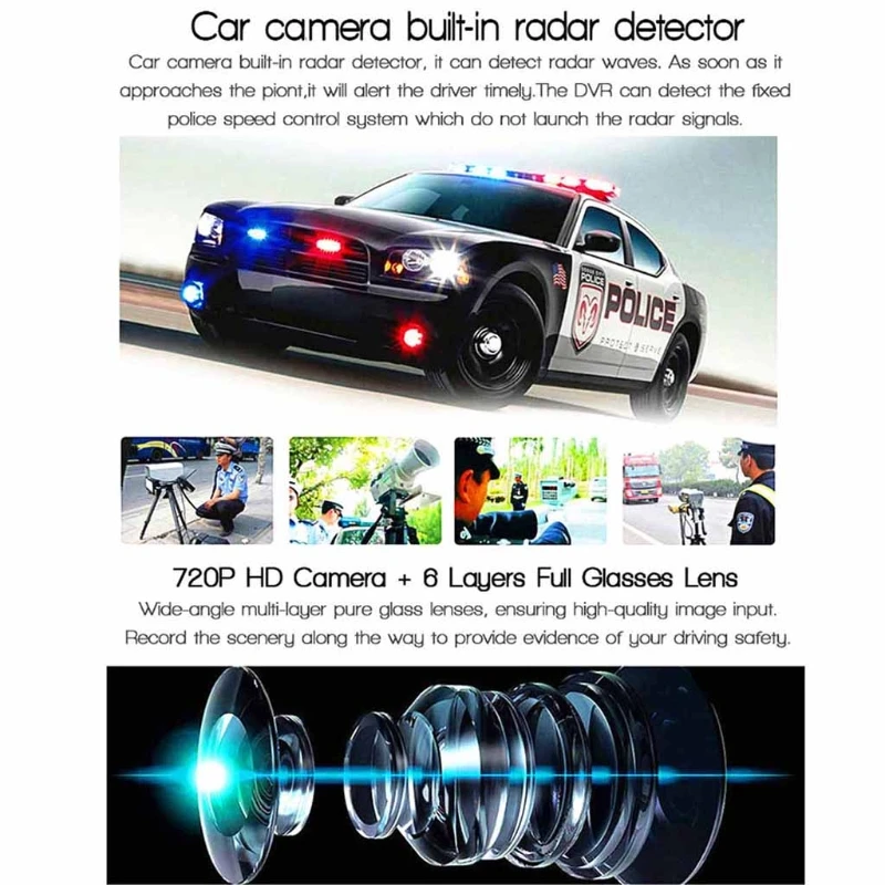 VG3 2 in 1 Car DVR Vehicle Raders Detector Loop Video Wide Angle Camera High-definition Automobile Data Recorder
VG3 2 in 1 Car DVR Vehicle Raders Detector Loop Video Wide Angle Camera High-definition Automobile Data Recorder