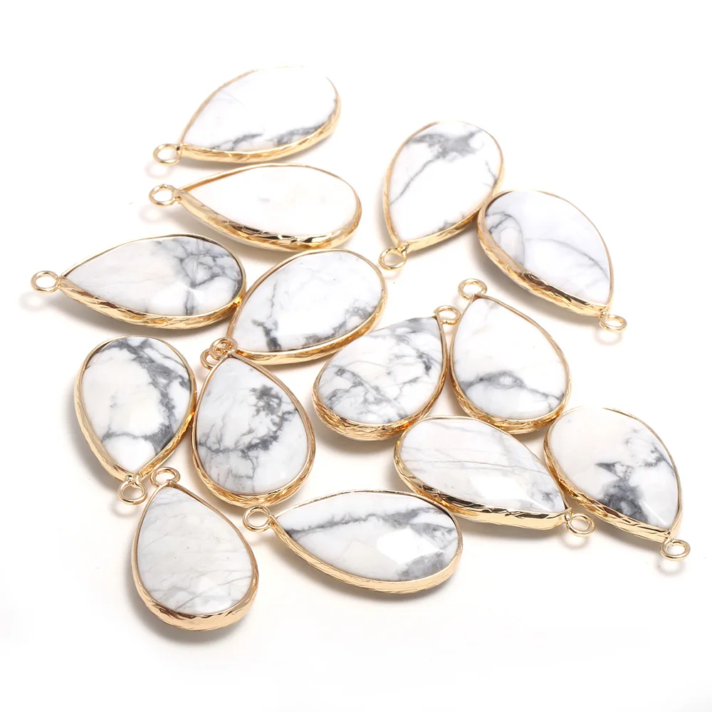 2pcs Natural Stone Faceted Water Drop Shape White Turquoises for Jewelry Making Necklace Accessories Gifts Size 16x30mm
2pcs Natural Stone Faceted Water Drop Shape White Turquoises for Jewelry Making Necklace Accessories Gifts Size 16x30mm