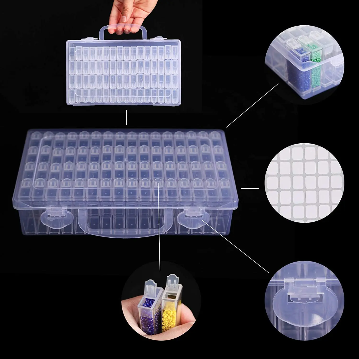 8/28/56/224 Slot Transparent Plastic Storage Box Diamond Painting Accessories Tool Nail Art Rhinestone Bead Storage Box
8/28/56/224 Slot Transparent Plastic Storage Box Diamond Painting Accessories Tool Nail Art Rhinestone Bead Storage Box