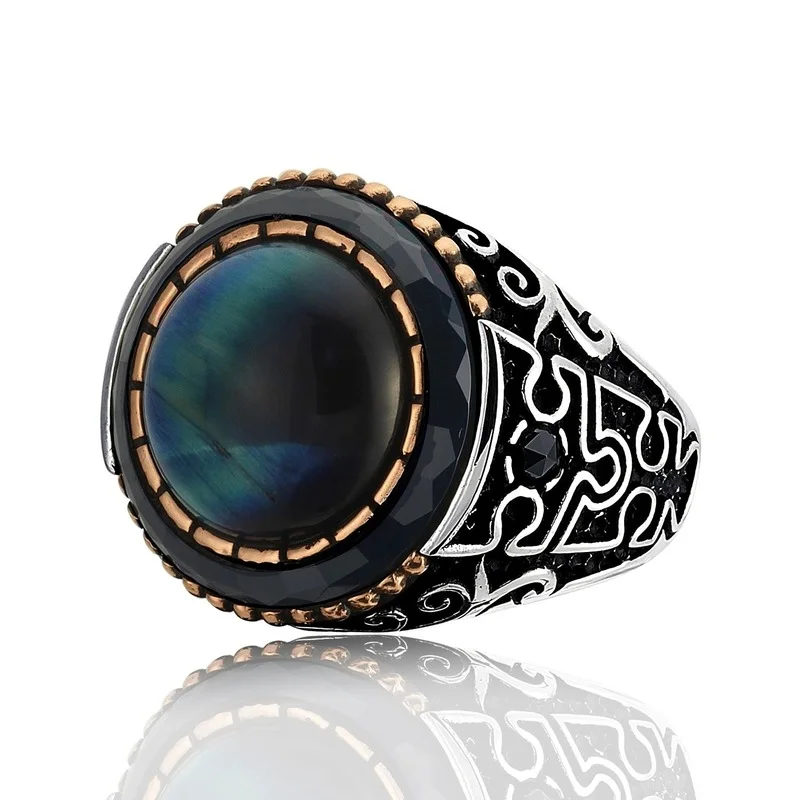 Domineering Business Men's Fashion Silver Color Inlaid Natural Stone Engagement Party Punk Rings for Men Luxury Jewelry
Domineering Business Men's Fashion Silver Color Inlaid Natural Stone Engagement Party Punk Rings for Men Luxury Jewelry