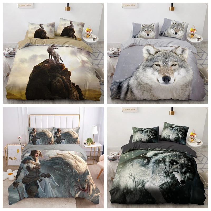 Nordic style Wolf Twin Full Queen King Size Bedding Set luxury Family Duvet Cover Pillowcase Single Double Children Quilt Cover
Nordic style Wolf Twin Full Queen King Size Bedding Set luxury Family Duvet Cover Pillowcase Single Double Children Quilt Cover