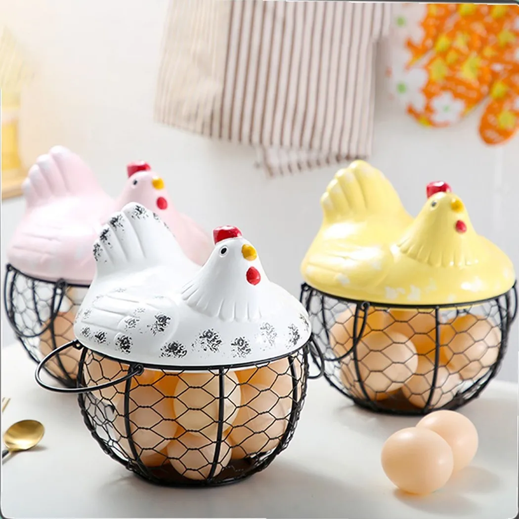 Chicken Shape Iron Anti-slip Household Egg Storage Box Refrigerator Storage Box Dumpling Box Layer Egg Tray Storage Basket
Chicken Shape Iron Anti-slip Household Egg Storage Box Refrigerator Storage Box Dumpling Box Layer Egg Tray Storage Basket