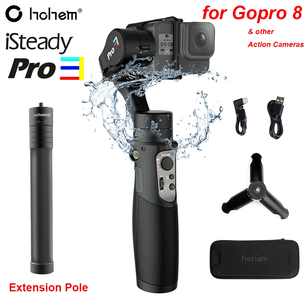 3 осевой ручной гидростабилизатор Hohem iSteady Pro для DJI Osmo Action Gopro Hero 8/7/6/5/4/3 SJCAM YI Cam Insta360