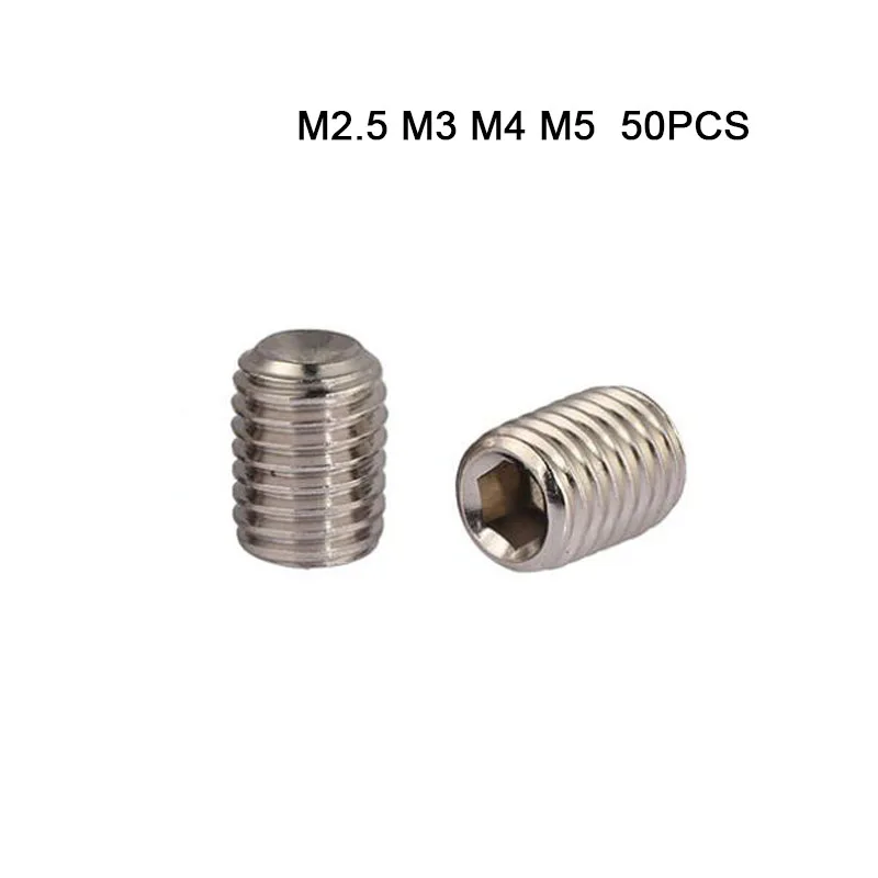 50pcs M2.5 M3 M4 M5 Grade 12.9 Allen Head Cup Point Hex Socket Set Screw Grub Screw Nickel Plated Length 2/2.5/3/3.5/4/5/6-16mm
50pcs M2.5 M3 M4 M5 Grade 12.9 Allen Head Cup Point Hex Socket Set Screw Grub Screw Nickel Plated Length 2/2.5/3/3.5/4/5/6-16mm