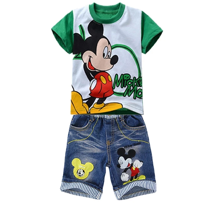Summer Baby Boy Clothing Set Cartoon Mickey Mouse Girl Short Sleeve T Shirt+Jeans 2 Pcs Suit Children Toddler Casual Clothes Set
Summer Baby Boy Clothing Set Cartoon Mickey Mouse Girl Short Sleeve T Shirt+Jeans 2 Pcs Suit Children Toddler Casual Clothes Set