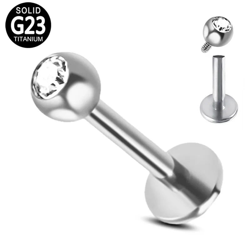 4Pcs G23 Titanium Piercing Labret Stud Clear Crystal Tragus Cartilage Earring Labret Lip Piercing Jwelry For Women Wholesale
4Pcs G23 Titanium Piercing Labret Stud Clear Crystal Tragus Cartilage Earring Labret Lip Piercing Jwelry For Women Wholesale