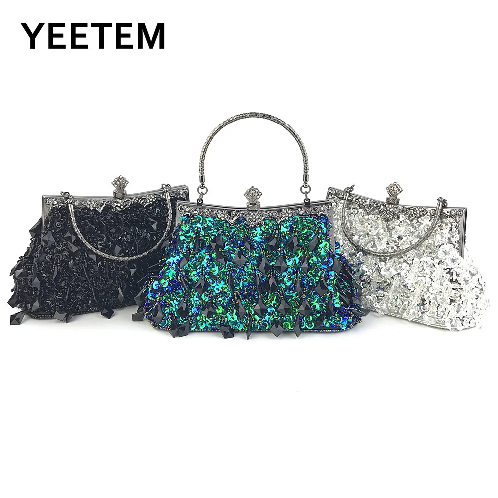 Shoulder Bags Clutch Punk Cool Evening Dress Beaded Embroidered Sequin Handbags Purses Handbags Luxury Satchels Make Up Bags
Shoulder Bags Clutch Punk Cool Evening Dress Beaded Embroidered Sequin Handbags Purses Handbags Luxury Satchels Make Up Bags