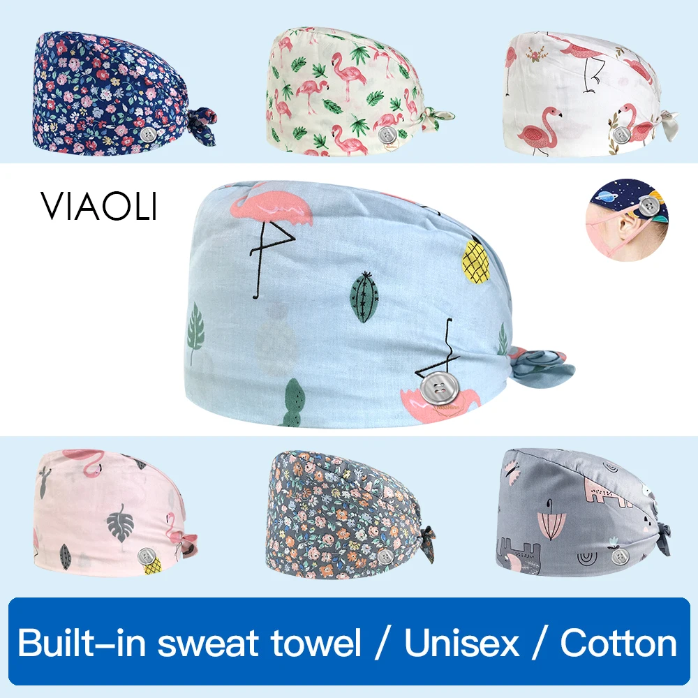 new High Quality cotton cute Floral Flamingo printing Adjustable Elastic Scrubs Cap beauty pet shop work cap dust hat Scrub Cap
new High Quality cotton cute Floral Flamingo printing Adjustable Elastic Scrubs Cap beauty pet shop work cap dust hat Scrub Cap