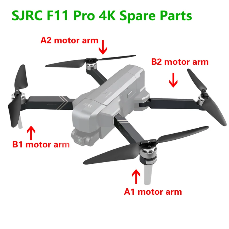 SJRC F11 4K PRO Accessories Front and Rear Arm with Motor Blade For F11 4K PRO RC Drone Quadcopter Propeller Arm Spare Parts
SJRC F11 4K PRO Accessories Front and Rear Arm with Motor Blade For F11 4K PRO RC Drone Quadcopter Propeller Arm Spare Parts