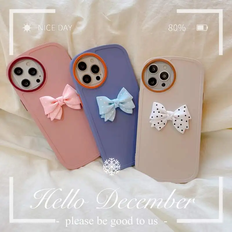 Phone Case Cover For Apple iPhone 13 11 12 Pro Max XR XS Max Lovely Pure Color Soft TPU 3D Polka Dots Bowknot Cases Shell
Phone Case Cover For Apple iPhone 13 11 12 Pro Max XR XS Max Lovely Pure Color Soft TPU 3D Polka Dots Bowknot Cases Shell