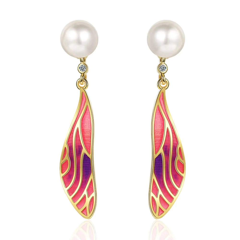 100% 925 Sterling Silver Elegant Colorful Wings Pearl Ladies Tassel Stud Earrings Promotion Jewelry For Women Birthday Gift
100% 925 Sterling Silver Elegant Colorful Wings Pearl Ladies Tassel Stud Earrings Promotion Jewelry For Women Birthday Gift
