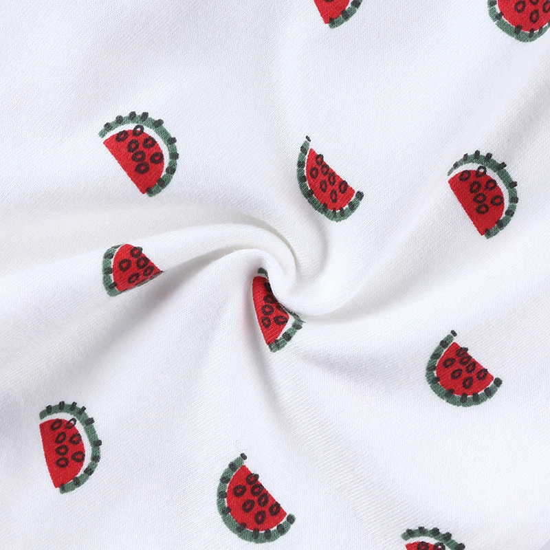 Infant jumpsuit summer romper watermelon print girl boy cotton newborn climbing rompers baby short style pajamas BR305
Infant jumpsuit summer romper watermelon print girl boy cotton newborn climbing rompers baby short style pajamas BR305