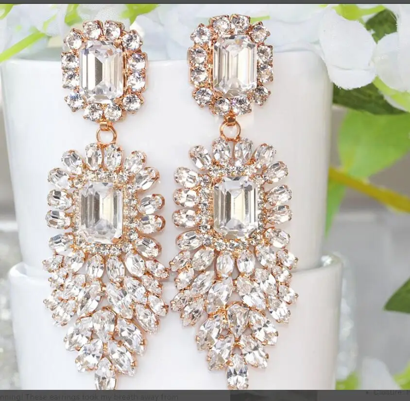 New Crystal Dangle Earrings For Women Rhinestone Earrings Weddings Ladies Party Fashion Jewelry Accessories Wholesale Gifts
New Crystal Dangle Earrings For Women Rhinestone Earrings Weddings Ladies Party Fashion Jewelry Accessories Wholesale Gifts