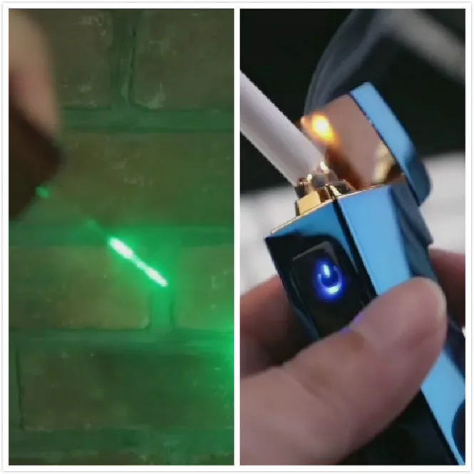 Электронная сигарета зажигалки зеленая лазерная указка USB встроенный