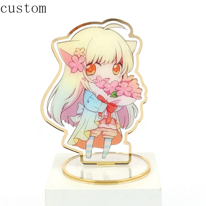 6cm Custom Clear Acrylic Display Standee Gold Edge Standee Llaveros Keychain for Men
6cm Custom Clear Acrylic Display Standee Gold Edge Standee Llaveros Keychain for Men