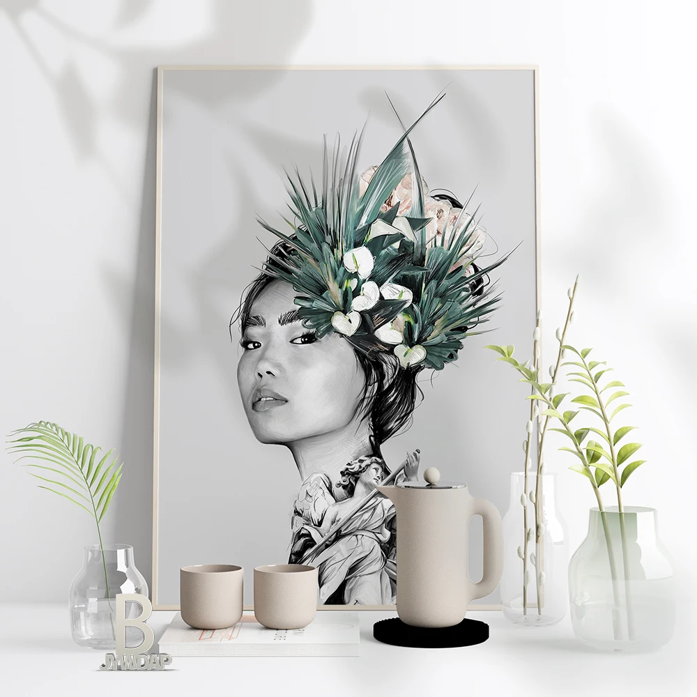 Nordic Wall Art Asian Women Picture Canvas Painting Poster Green Plant Succulent Flower Poster Living Room Modern Home Decor 
Nordic Wall Art Asian Women Picture Canvas Painting Poster Green Plant Succulent Flower Poster Living Room Modern Home Decor
