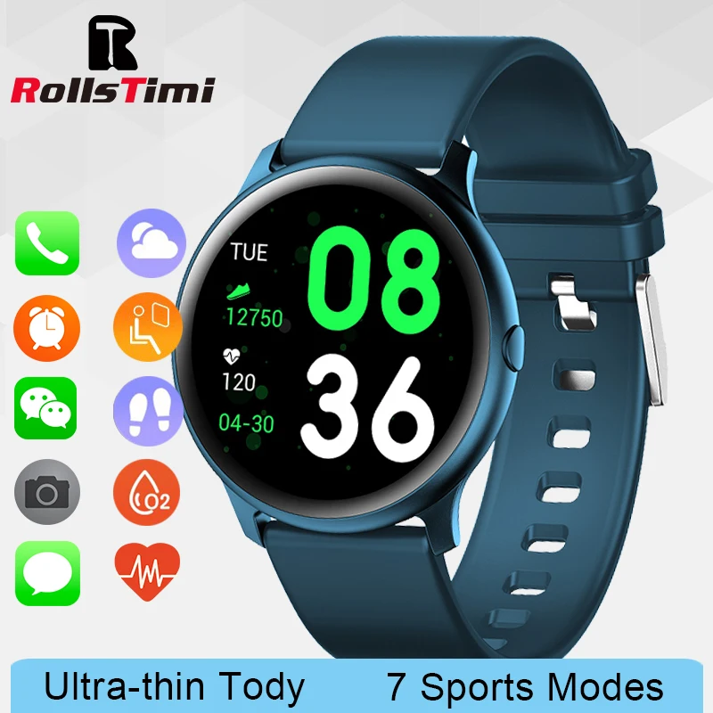 Rollstimi Смарт-часы Для мужчин леди Smartwatch ЭКГ Фитнес трекер IP 67 Водонепроницаемый 1 69