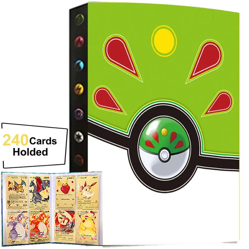 4 Pocket 240 Card Pokemon Album Cards Holder Playing Game Cartoon Anime Pokémon Map Collectors Book Binder Folder Loaded List
4 Pocket 240 Card Pokemon Album Cards Holder Playing Game Cartoon Anime Pokémon Map Collectors Book Binder Folder Loaded List