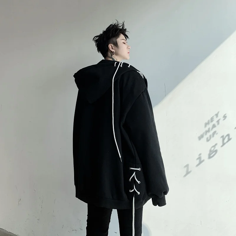 New Male Streetwear Hip Hop Gothic Loose Hoodie Jacket Cardigan Overcoat Men Women Drawstring Hooded Sweatshirt Outerwear
New Male Streetwear Hip Hop Gothic Loose Hoodie Jacket Cardigan Overcoat Men Women Drawstring Hooded Sweatshirt Outerwear