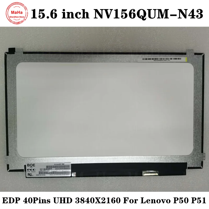 5 дюймовый телефон флэш 4K 3840X2160 для Lenovo thinkpad P50 P51 светодиодный ЖК экран панель EDP 40