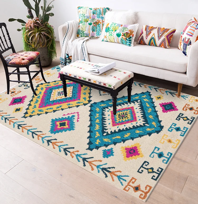 Casual Bohemian multi-color geometry national wind bedroom kitchen living room floor mat carpet custom
Casual Bohemian multi-color geometry national wind bedroom kitchen living room floor mat carpet custom