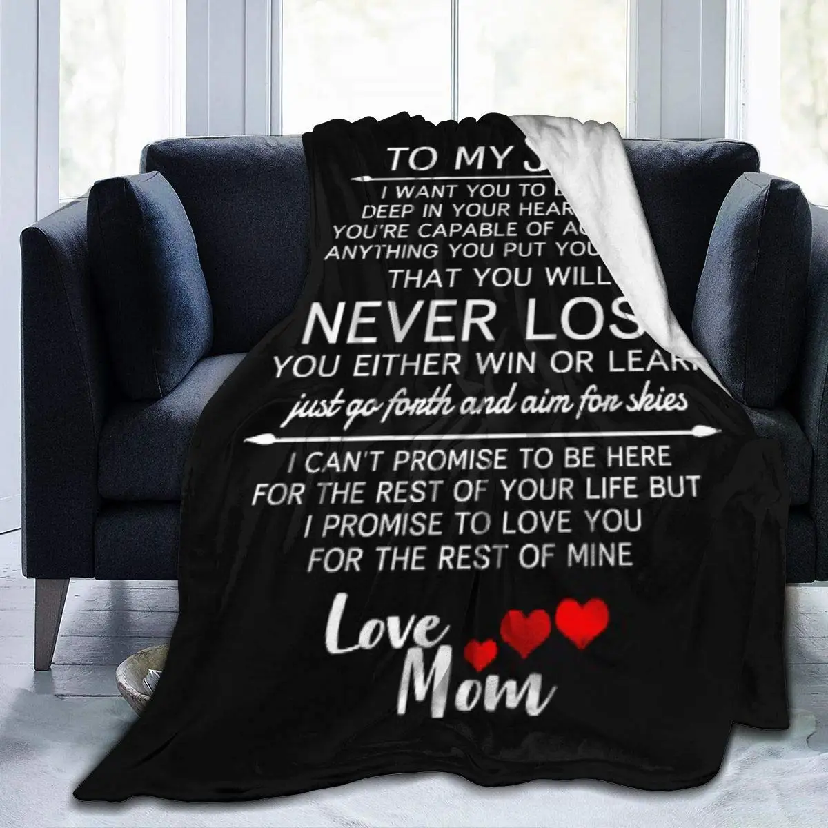 Super Soft Light Weight Fuzzy Throw Blanket Summer Quilt to My Son from Mom Gifts for Bed Couch Sofafor Leg Kid
Super Soft Light Weight Fuzzy Throw Blanket Summer Quilt to My Son from Mom Gifts for Bed Couch Sofafor Leg Kid