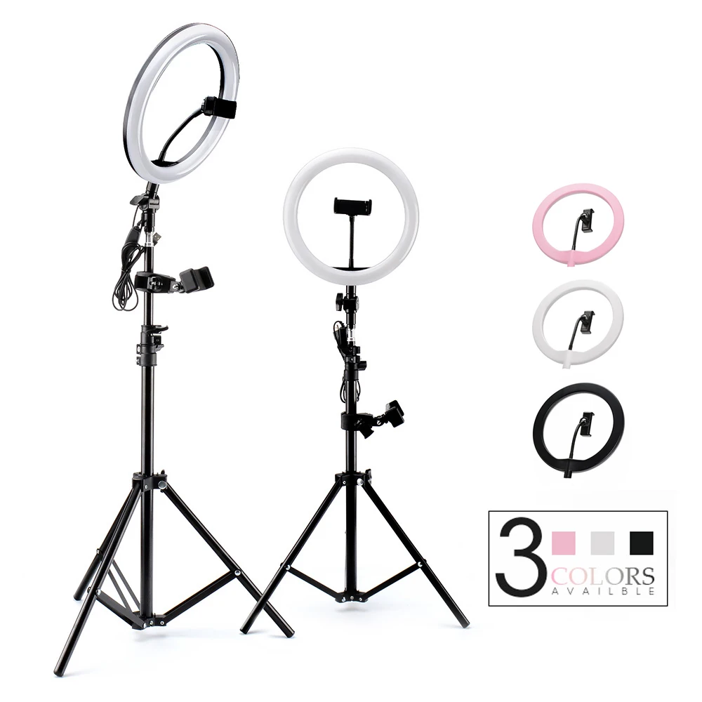 Photography LED Selfie Ring Light Dimmable Photo Studio Light with USB Plug Lamp&Tripod Stand For Makeup Youtube Video Live
Photography LED Selfie Ring Light Dimmable Photo Studio Light with USB Plug Lamp&Tripod Stand For Makeup Youtube Video Live