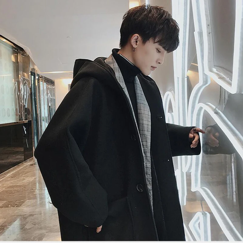 Wool Men Mid-long Winter Thickening Coat Hooded All-match Plus Size 3XL Big Pockets All-match Streetwear Mens Overcoat Fashion
Wool Men Mid-long Winter Thickening Coat Hooded All-match Plus Size 3XL Big Pockets All-match Streetwear Mens Overcoat Fashion