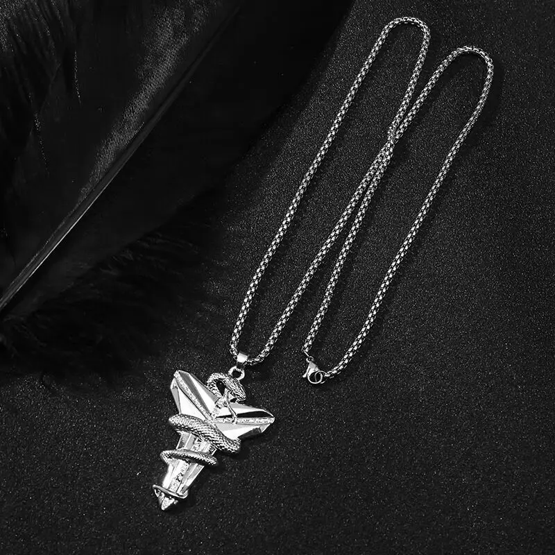 Black Mamba Viper Cross Necklace Hip Hop Men and Women Basketball Fan Pendant Personality Wild Sweater Accessories
Black Mamba Viper Cross Necklace Hip Hop Men and Women Basketball Fan Pendant Personality Wild Sweater Accessories