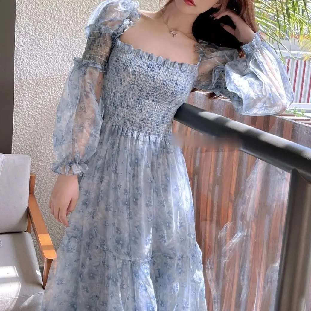 Summer Kawaii Patchwork Floral Dress Female Elegant Printing Cute Sweet Dress Female Puff Sleeve French Party Long Korean Dress
Summer Kawaii Patchwork Floral Dress Female Elegant Printing Cute Sweet Dress Female Puff Sleeve French Party Long Korean Dress