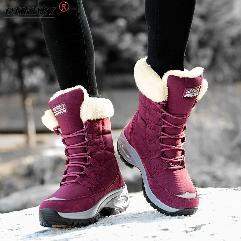 OKKDEYNew Winter Women's Boots Warm Mid-calf Snow Boots Women's Lace-up Comfortable Women's Boots Chaussures Femme Hiking Boots
OKKDEYNew Winter Women's Boots Warm Mid-calf Snow Boots Women's Lace-up Comfortable Women's Boots Chaussures Femme Hiking Boots