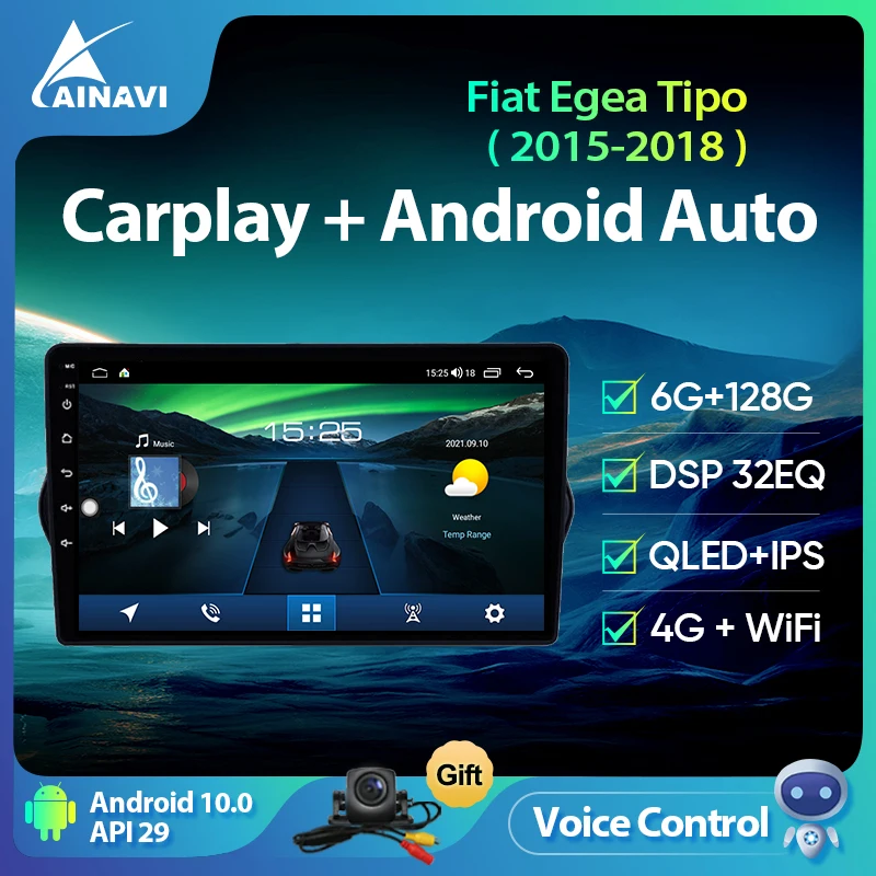 Ainavi VI Voice Car Radio Android 10 QLED For Fiat Egea Tipo 2015-2018 Multimedia Video Player Navigation Android Auto Carplay
Ainavi VI Voice Car Radio Android 10 QLED For Fiat Egea Tipo 2015-2018 Multimedia Video Player Navigation Android Auto Carplay