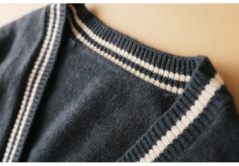 Breasted V-Neck Single Wool Blend England Style Autumn Winter Sweater Women Knitted Cardigan
Breasted V-Neck Single Wool Blend England Style Autumn Winter Sweater Women Knitted Cardigan