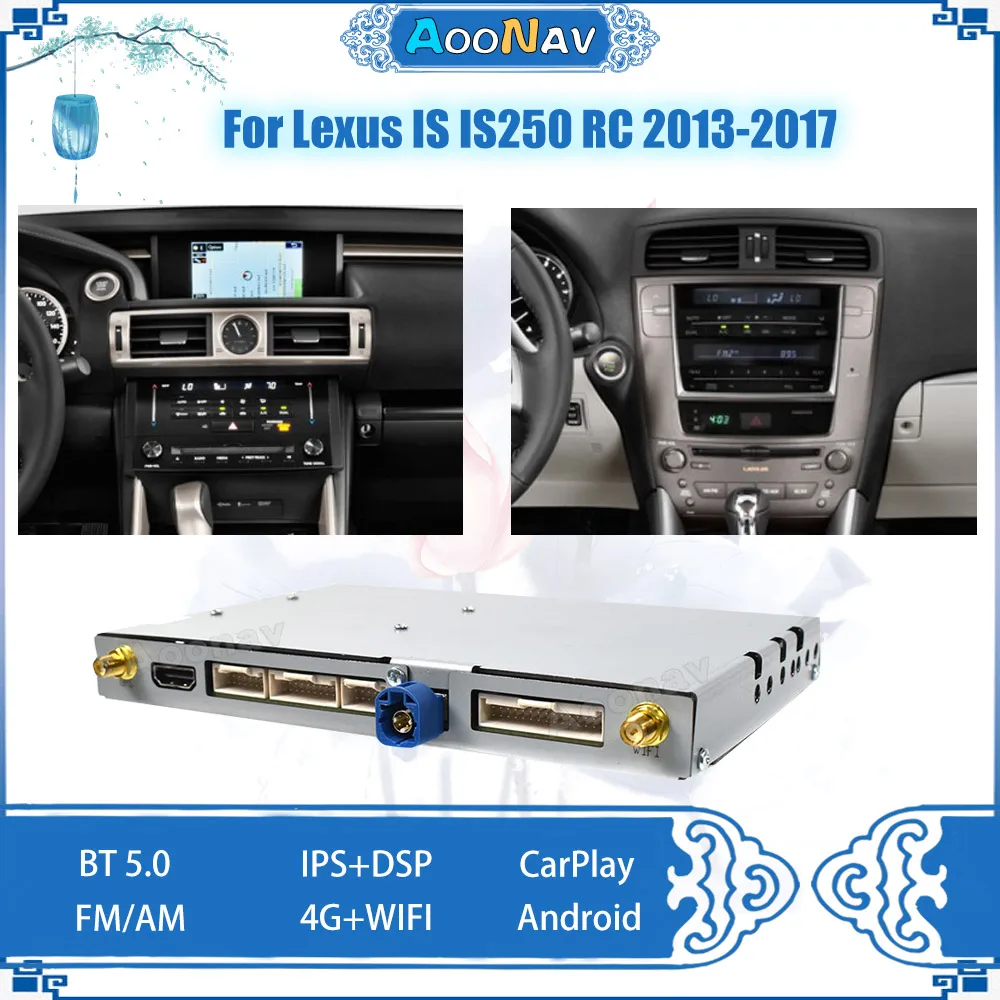 

Android Auto AI 2.0 Car Multimedia Video Interface Decoder For Lexus IS IS250 RC 2013-2017 Navigation Built In Wireless Carplay