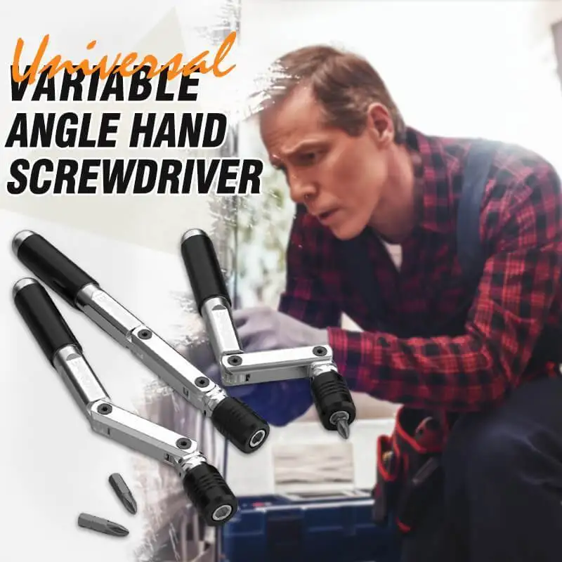 Universal Variable Angle Screwdriver fit Narrow Places Multi-angle Change Quickly Rotate Handle Non-fixed Interface Tools
Universal Variable Angle Screwdriver fit Narrow Places Multi-angle Change Quickly Rotate Handle Non-fixed Interface Tools