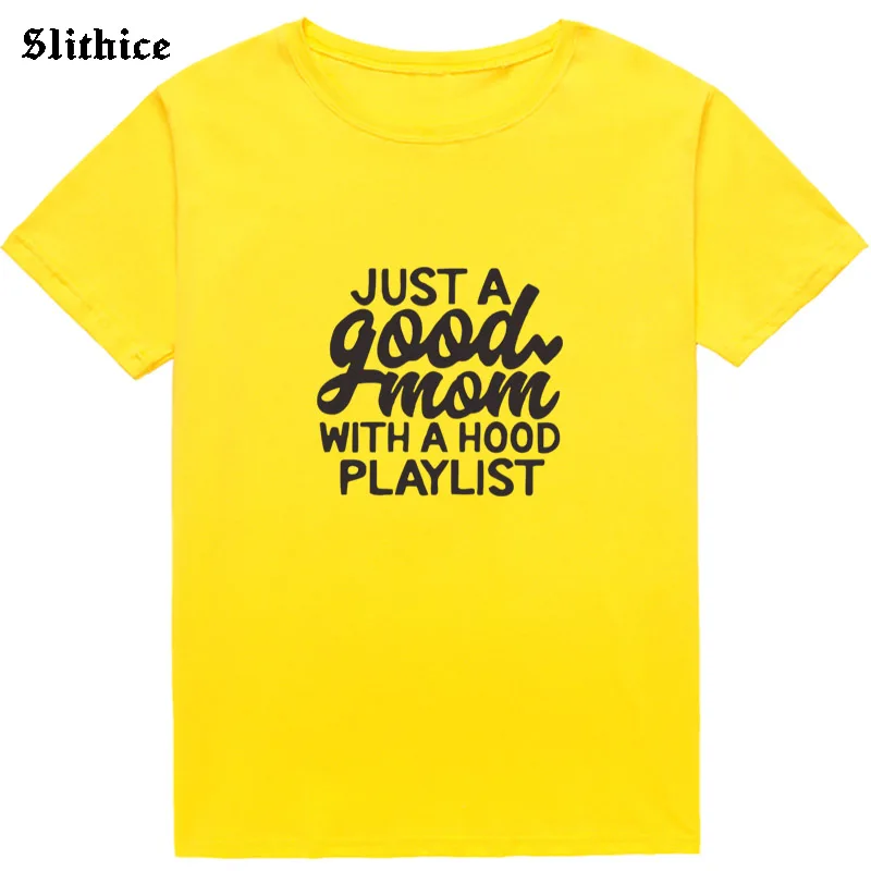 Just a good mom with a hood playlist Hipster T-shirt Casual Women mama tshirt Streetwear lady gift t-shirts Camiseta Feminina
Just a good mom with a hood playlist Hipster T-shirt Casual Women mama tshirt Streetwear lady gift t-shirts Camiseta Feminina