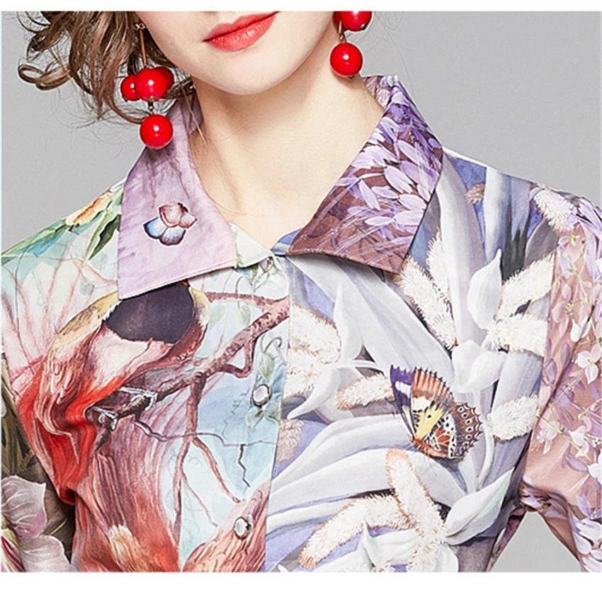 2021Spring Runway Designer Two Piece Set Women Vintage 2 Piece Pant Suit Floral Print Shirt Tops + High Waist Pants Outfits
2021Spring Runway Designer Two Piece Set Women Vintage 2 Piece Pant Suit Floral Print Shirt Tops + High Waist Pants Outfits