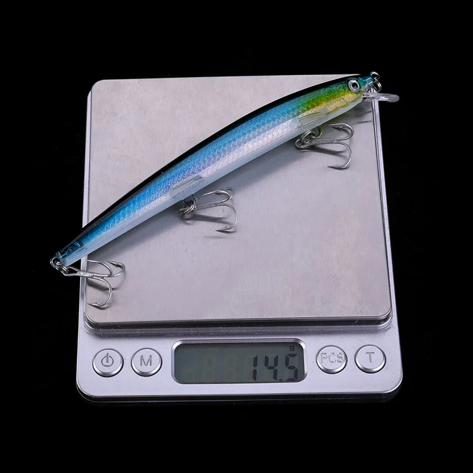 WALK FISH приманка в виде гольяна лазерная плавающая искусственная с 3D глазами 13 см 14