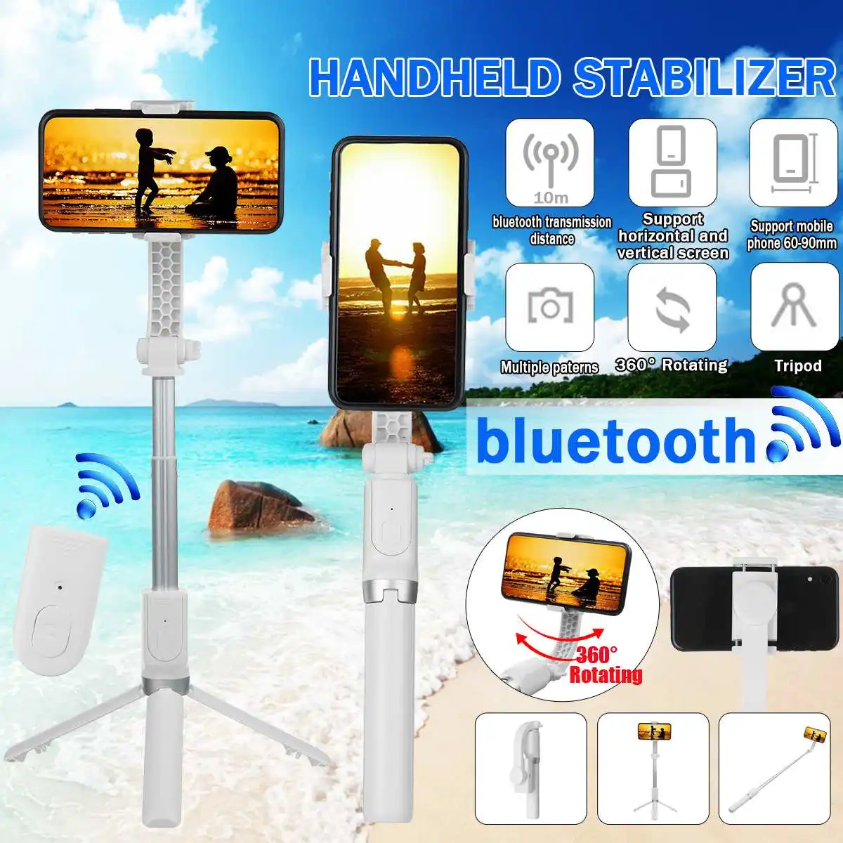 Handheld Grip Stabilizer Phone Tripod Holder Selfie Stick Handle Holder Stand For Phone
Handheld Grip Stabilizer Phone Tripod Holder Selfie Stick Handle Holder Stand For Phone