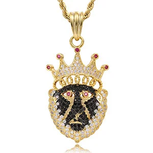 Hip hop micro inlaid zircon crown lion head pendant nightclub trend Necklace Pendant Jewelry
Hip hop micro inlaid zircon crown lion head pendant nightclub trend Necklace Pendant Jewelry