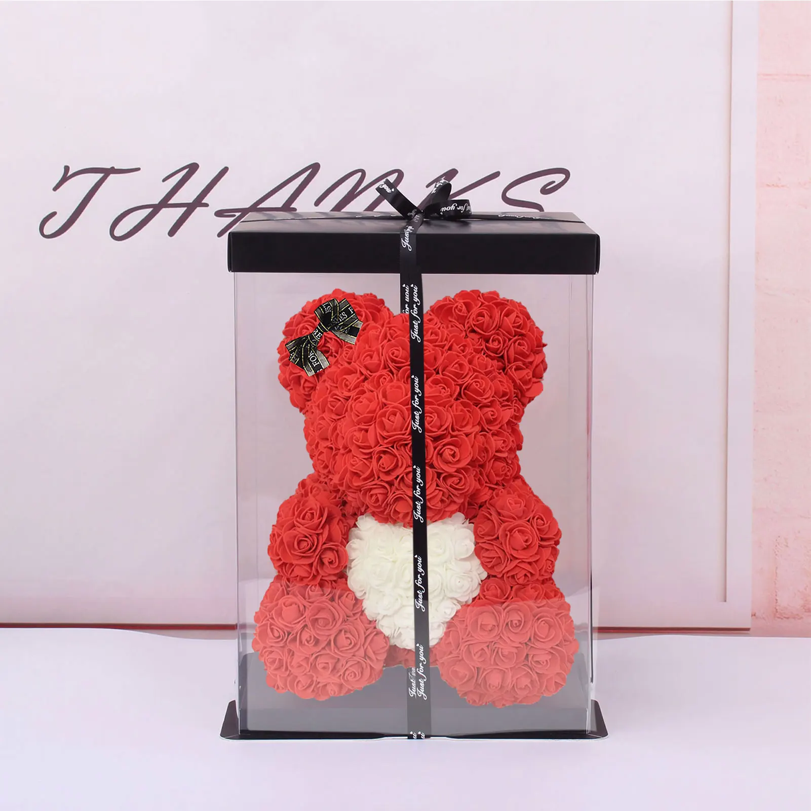 25cm Teddy Rose Bear With Box PE Artificial Flower Rose Bear For Girlfriend Women Wife Mother's Day Valentine's Day Gifts 
25cm Teddy Rose Bear With Box PE Artificial Flower Rose Bear For Girlfriend Women Wife Mother's Day Valentine's Day Gifts