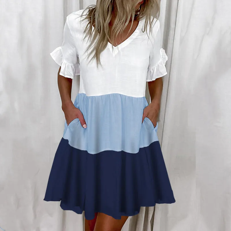 Casual Ruffles Loose V-Neck Dress Women Summer Short Sleeve Floral Print Woman Dress Plus Size 2021 Fashion White Beach Dresses
Casual Ruffles Loose V-Neck Dress Women Summer Short Sleeve Floral Print Woman Dress Plus Size 2021 Fashion White Beach Dresses