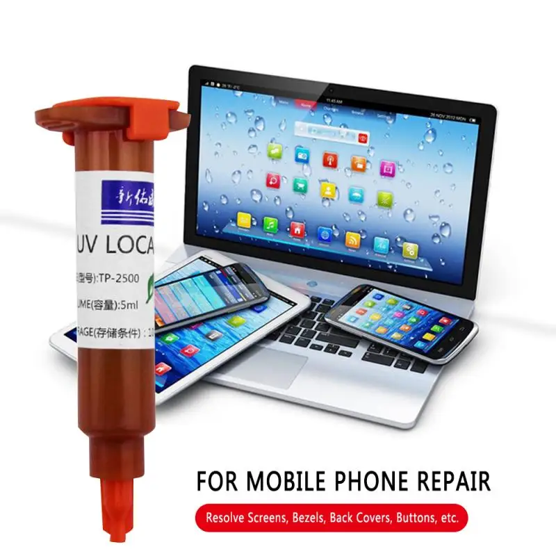5ML UV Glue Loca Optical TP-2500 Shadowless Water Mobile Phone Touch Screen Repair Tool Cracked Bonding | Мобильные телефоны и