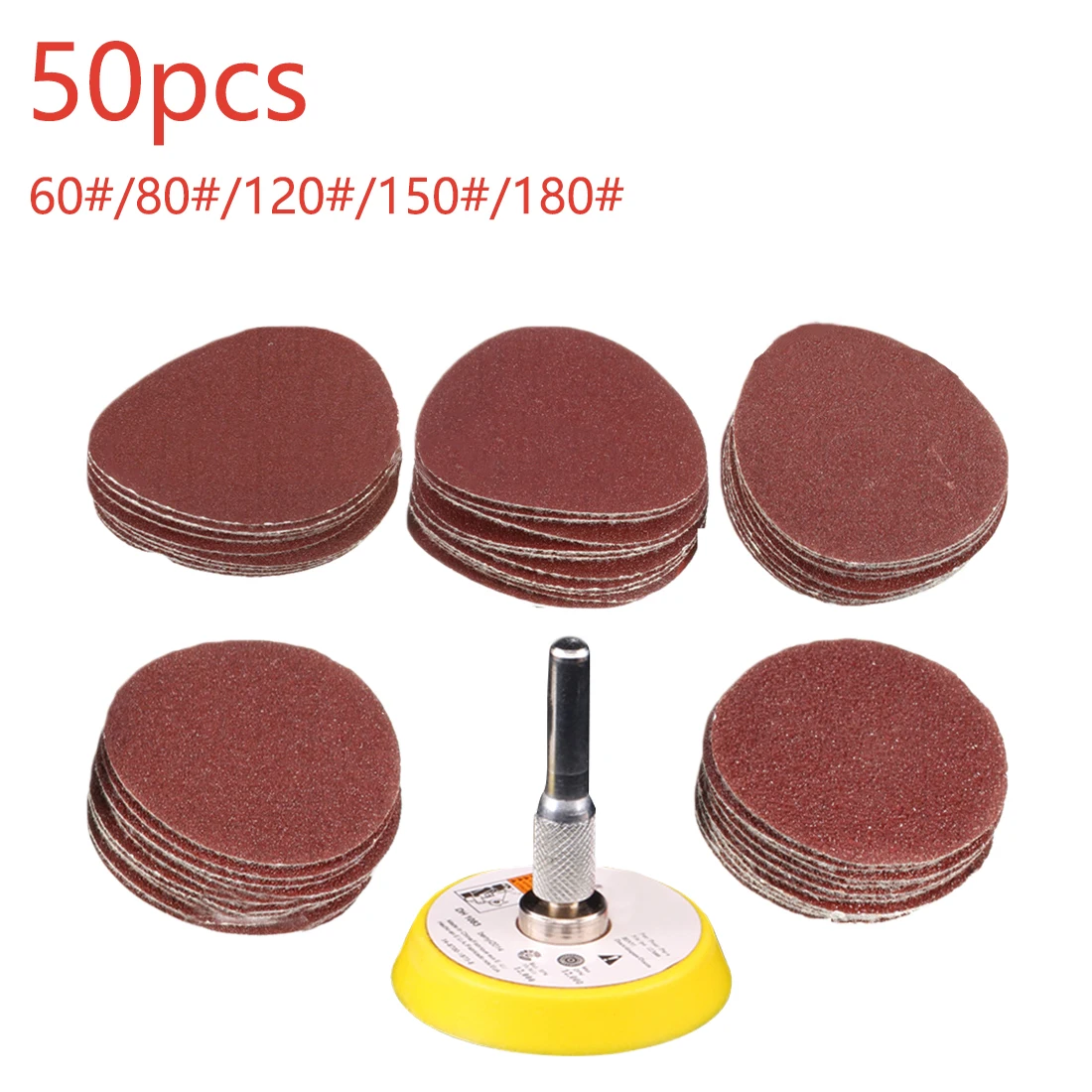 50mm brushed disc sandpaper 50pcs (10 pieces each for 60/80/120/150/180 mesh) + 1 sticking rod
50mm brushed disc sandpaper 50pcs (10 pieces each for 60/80/120/150/180 mesh) + 1 sticking rod