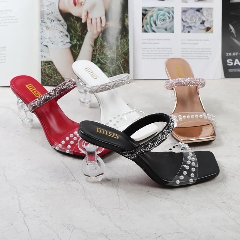 2022 New One-line Open-toed Rhinestone Clear Sandals Sexy Summer Fashion Fretwork Heels Slippers
2022 New One-line Open-toed Rhinestone Clear Sandals Sexy Summer Fashion Fretwork Heels Slippers